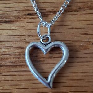 Silver Heart Pendant Necklace